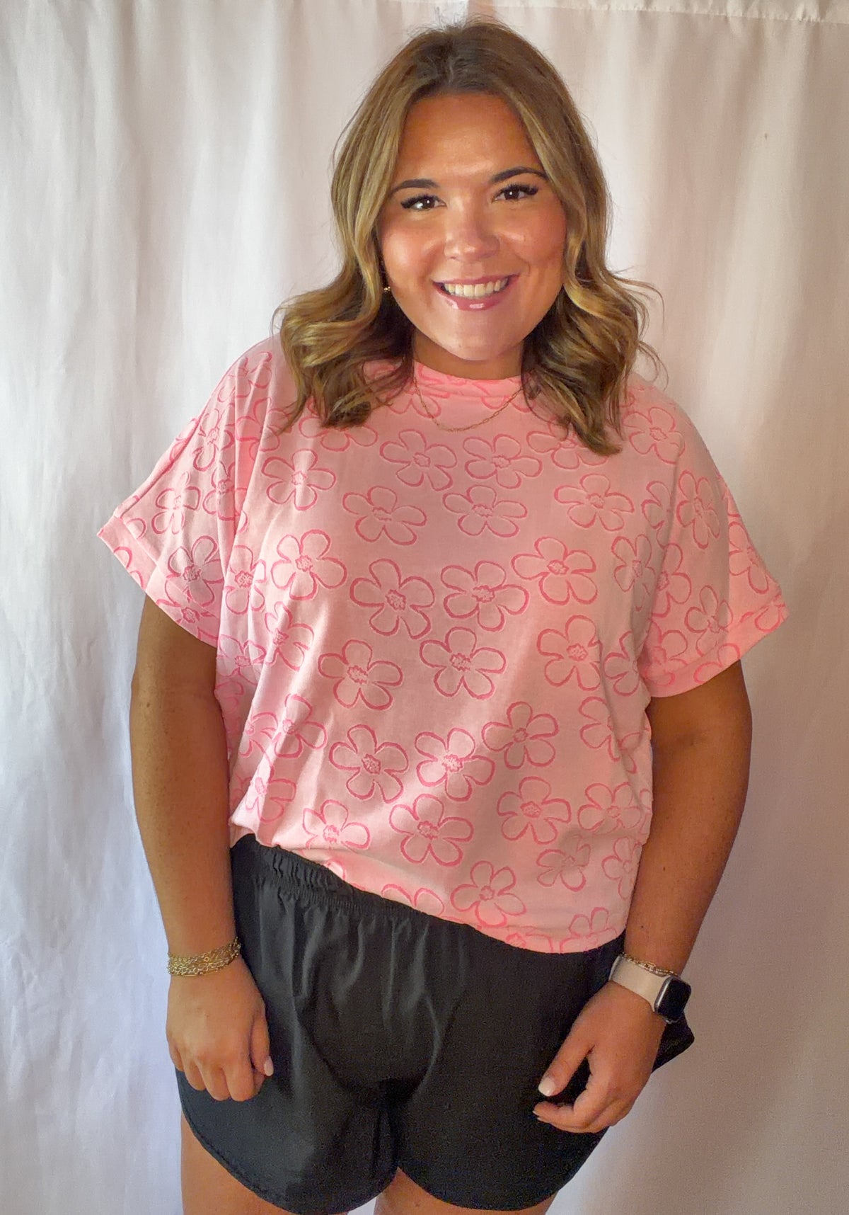 Pink Floral Top