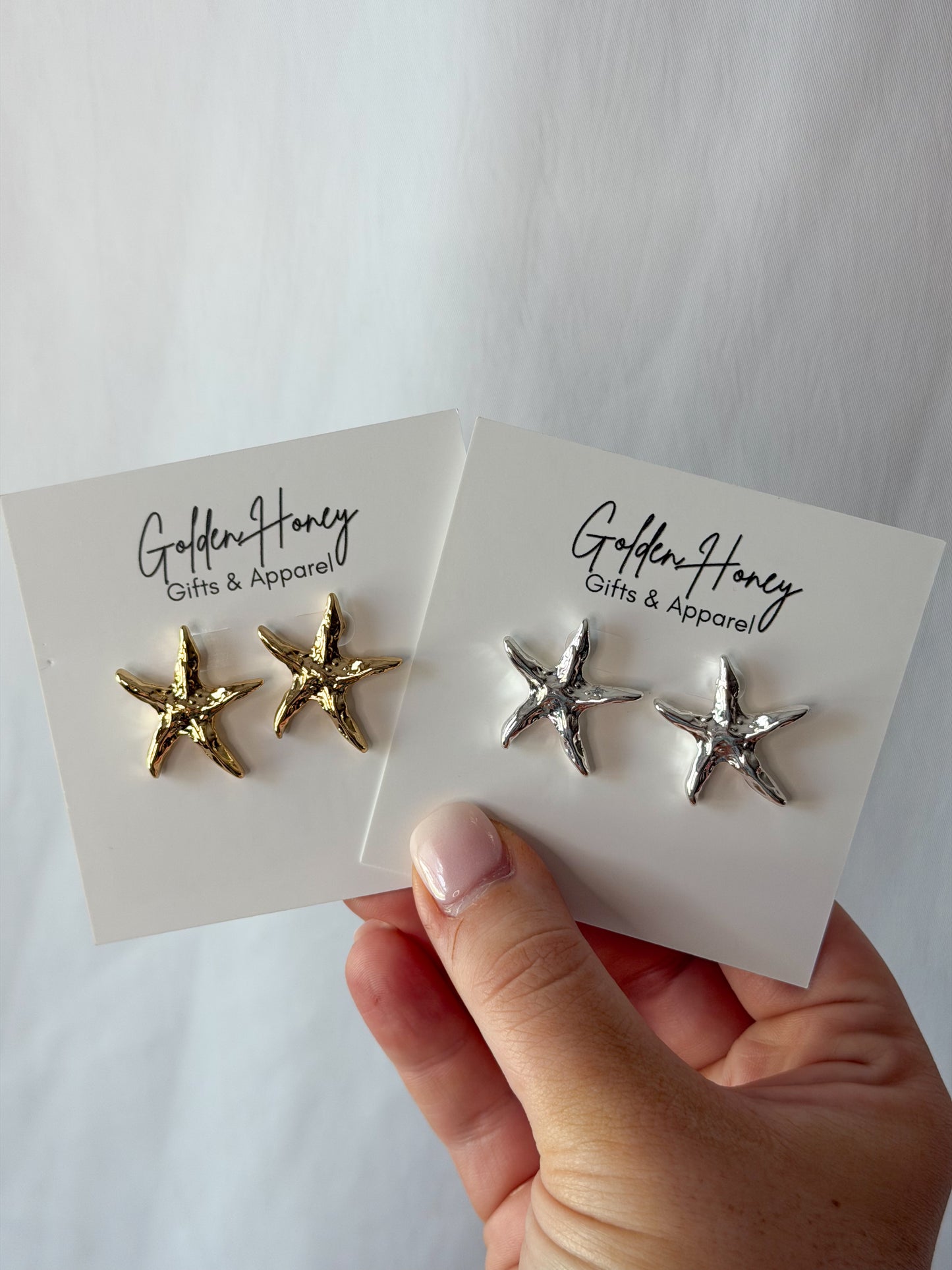 Gold Starfish Earrings