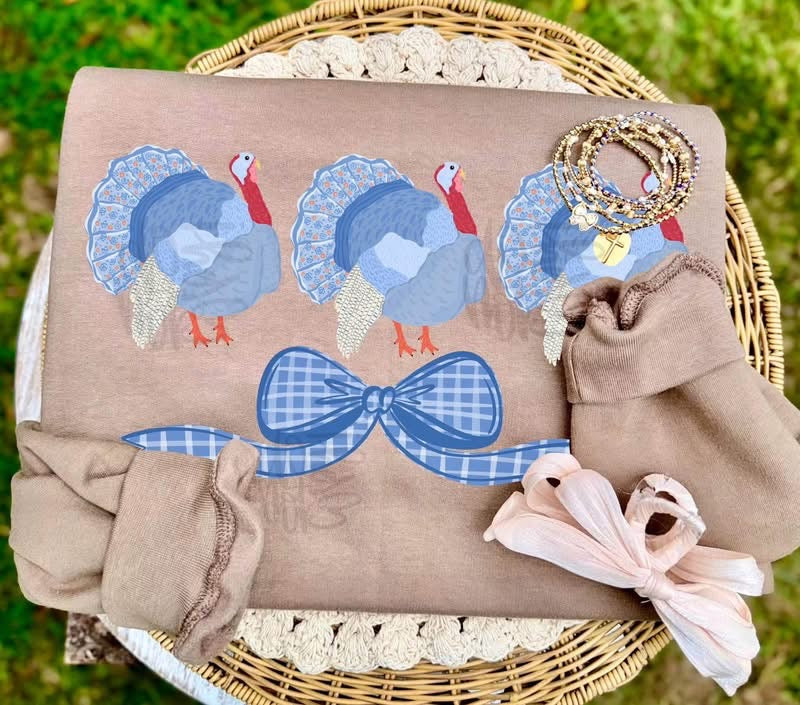 Blue Turkey Sweatshirt