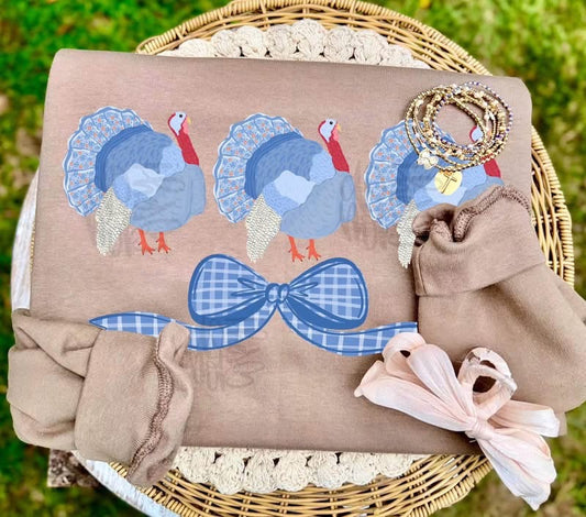 Blue Turkey Sweatshirt